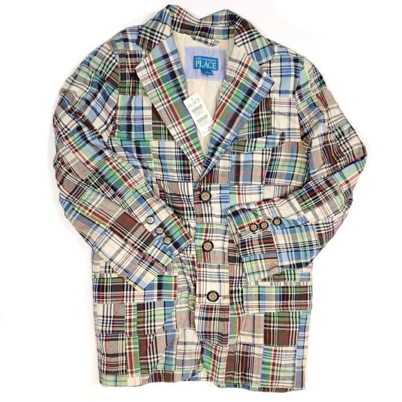 The Children's Place Multicolor Plaid Blazer - Picture 1 of 11